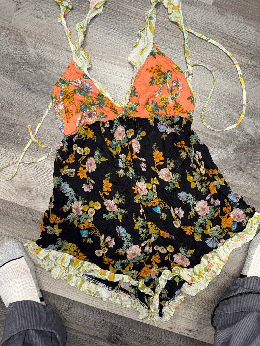 Anthropologie ruffled tank top romper - Picture 3 of 5